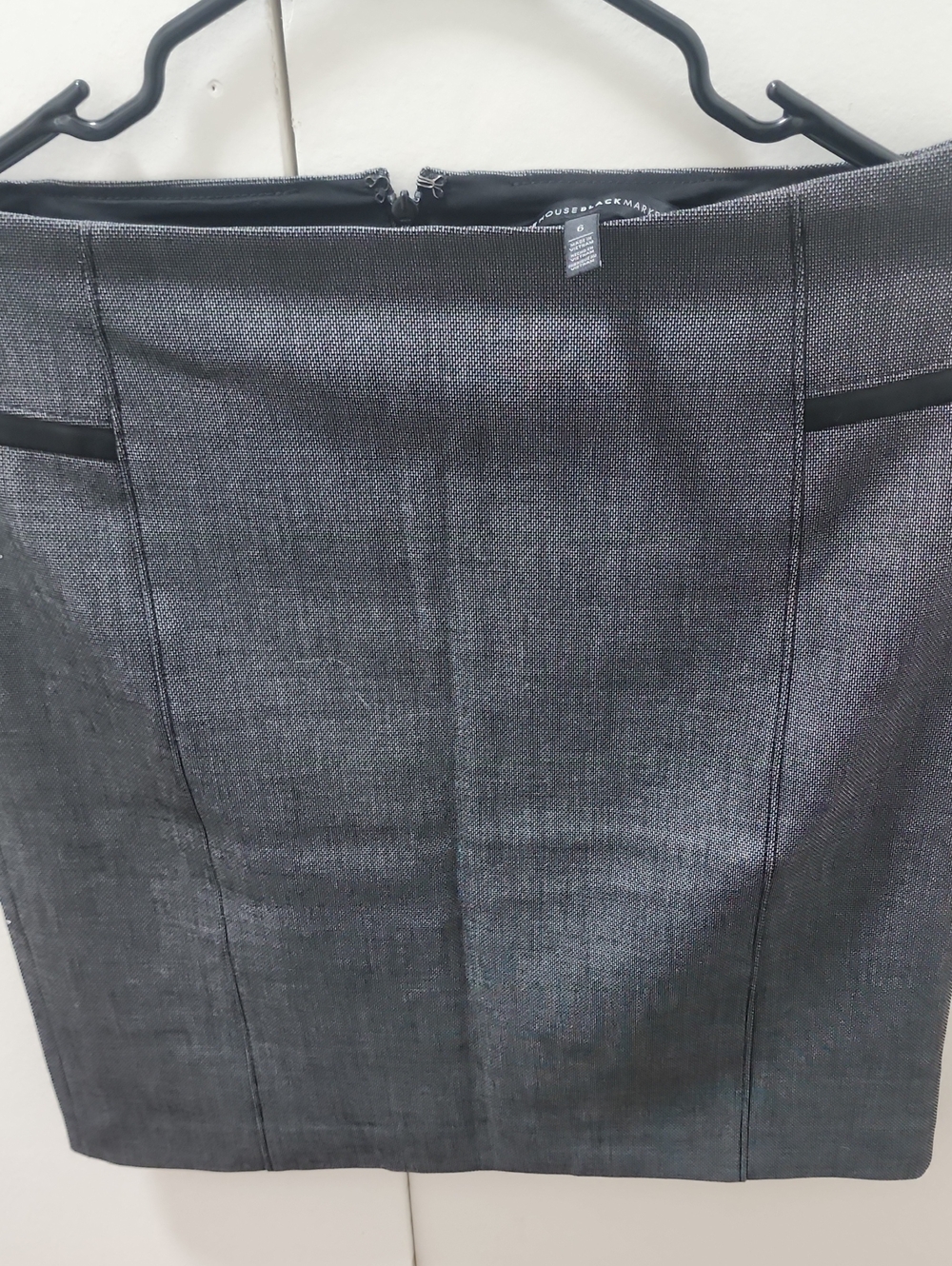 White House Black Market Gray Mini Skirt - Tailored Ponte